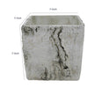 Outdoor Decorative Planter | Faux Bois Textured Terracotta | 7" Gray