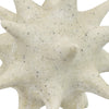 Spiked Tabletop Décor | Textured Coastal Accent | White Resin | 8"