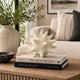 Spiked Tabletop Décor | Textured Coastal Accent | White Resin | 8"