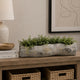 Decorative Faux Log Planter | Driftwood Style Terracotta | 13" Gray