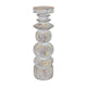 Josi Tabletop Décor C&le Holder | Sculpted Turned Whitewash Resin | 18"