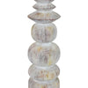 Josi Tabletop Décor C&le Holder | Sculpted Turned Whitewash Resin | 18"