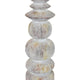Josi Tabletop Décor C&le Holder | Sculpted Turned Whitewash Resin | 18"