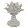 Tabletop Décor C&le Holder | Lotus Leaf Sculptural | Speckled Gray | 10"