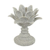 Tabletop Décor C&le Holder | Lotus Leaf Sculptural | Speckled Gray | 10"