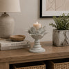 Tabletop Décor C&le Holder | Lotus Leaf Sculptural | Speckled Gray | 10"