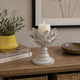 Tabletop Décor C&le Holder | Lotus Leaf Sculptural | Speckled Gray | 10"