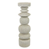 Josi Tabletop Décor C&le Holder | Sculpted Turned White Resin | 18"