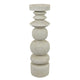 Josi Tabletop Décor C&le Holder | Sculpted Turned White Resin | 18"