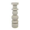 Josi Tabletop Décor C&le Holder | Sculpted Turned White Resin | 18"