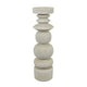 Josi Tabletop Décor C&le Holder | Sculpted Turned White Resin | 18"