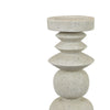 Josi Tabletop Décor C&le Holder | Sculpted Turned White Resin | 18"