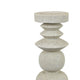 Josi Tabletop Décor C&le Holder | Sculpted Turned White Resin | 18"