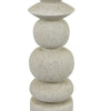 Josi Tabletop Décor C&le Holder | Sculpted Turned White Resin | 18"
