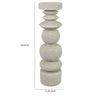 Josi Tabletop Décor C&le Holder | Sculpted Turned White Resin | 18"