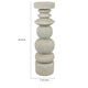 Josi Tabletop Décor C&le Holder | Sculpted Turned White Resin | 18"