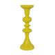 Meo Tabletop Décor C&le Holder | Sculpted Turned Yellow Resin | 18"
