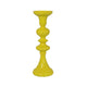 Meo Tabletop Décor C&le Holder | Sculpted Turned Yellow Resin | 18"