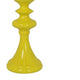 Meo Tabletop Décor C&le Holder | Sculpted Turned Yellow Resin | 18"
