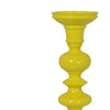 Meo Tabletop Décor C&le Holder | Sculpted Turned Yellow Resin | 18"