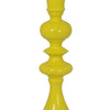 Meo Tabletop Décor C&le Holder | Sculpted Turned Yellow Resin | 18"