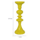 Meo Tabletop Décor C&le Holder | Sculpted Turned Yellow Resin | 18"