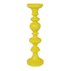 Meo Tabletop Décor C&le Holder | Sculpted Turned Yellow Resin | 20"