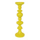 Meo Tabletop Décor C&le Holder | Sculpted Turned Yellow Resin | 20"