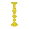 Meo Tabletop Décor C&le Holder | Sculpted Turned Yellow Resin | 20"