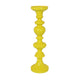 Meo Tabletop Décor C&le Holder | Sculpted Turned Yellow Resin | 20"