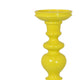 Meo Tabletop Décor C&le Holder | Sculpted Turned Yellow Resin | 20"