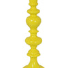 Meo Tabletop Décor C&le Holder | Sculpted Turned Yellow Resin | 20"