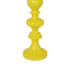 Meo Tabletop Décor C&le Holder | Sculpted Turned Yellow Resin | 20"