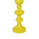 Meo Tabletop Décor C&le Holder | Sculpted Turned Yellow Resin | 20"