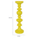 Meo Tabletop Décor C&le Holder | Sculpted Turned Yellow Resin | 20"