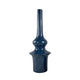 Fea Decorative Flower Vase | Narrow Mouth | Turned Blue Ceramic | 21"