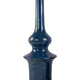 Fea Decorative Flower Vase | Narrow Mouth | Turned Blue Ceramic | 21"
