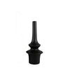 Fea Decorative Flower Vase | Narrow Mouth | Turned Black Ceramic | 17"