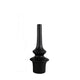 Fea Decorative Flower Vase | Narrow Mouth | Turned Black Ceramic | 17"