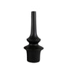 Fea Decorative Flower Vase | Narrow Mouth | Turned Black Ceramic | 17"