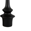 Fea Decorative Flower Vase | Narrow Mouth | Turned Black Ceramic | 17"