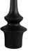 Fea Decorative Flower Vase | Narrow Mouth | Turned Black Ceramic | 17"