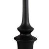 Fea Decorative Flower Vase | Narrow Mouth | Turned Black Ceramic | 17"