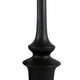 Fea Decorative Flower Vase | Narrow Mouth | Turned Black Ceramic | 17"