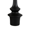 Fea Decorative Flower Vase | Narrow Mouth | Turned Black Ceramic | 17"