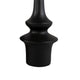 Fea Decorative Flower Vase | Narrow Mouth | Turned Black Ceramic | 17"