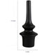 Fea Decorative Flower Vase | Narrow Mouth | Turned Black Ceramic | 17"