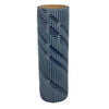 Decorative Flower Vase | Textured Herringbone | Blue Ceramic | 20"
