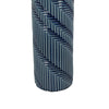 Decorative Flower Vase | Textured Herringbone | Blue Ceramic | 20"
