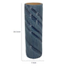Decorative Flower Vase | Textured Herringbone | Blue Ceramic | 20"